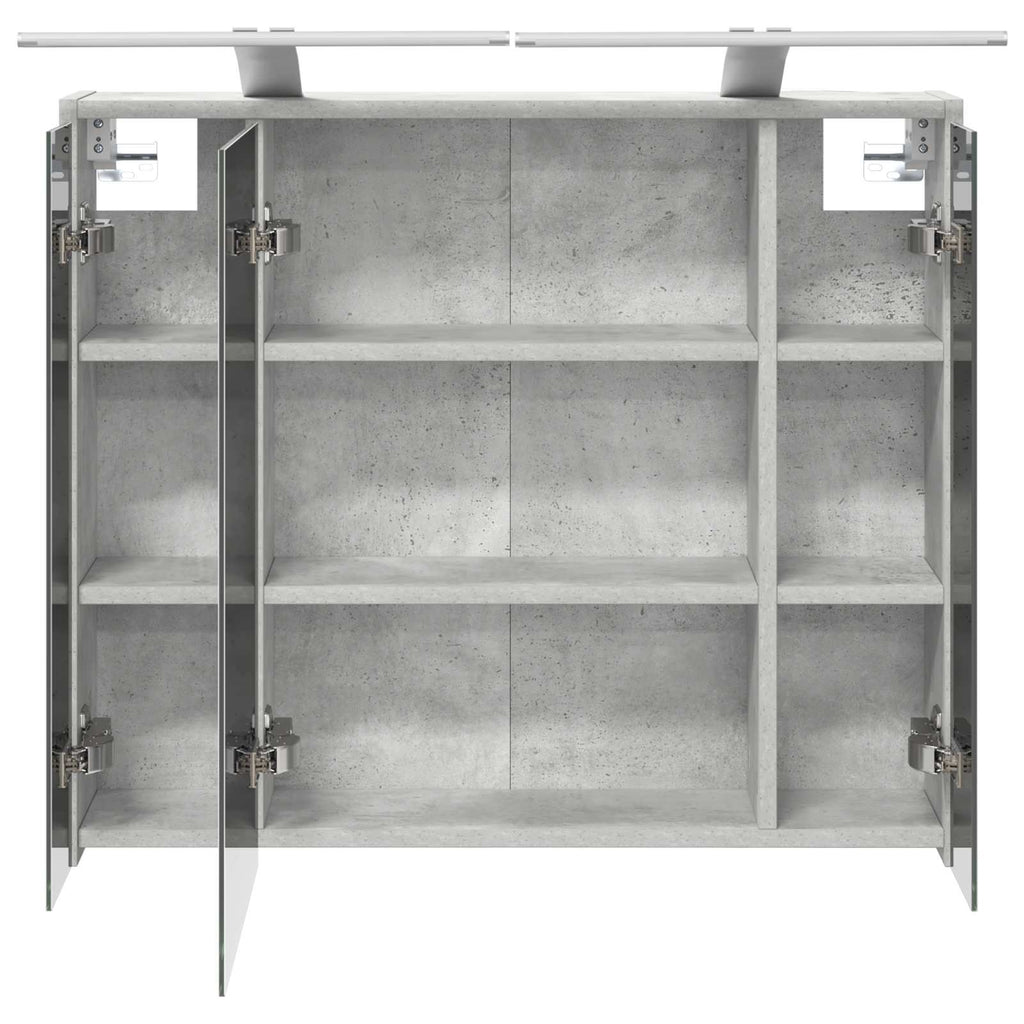 vidaXL Szafka z lustrem do łazienki Betonowy szary 73,5 x 16 x 62,5 cm