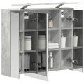 vidaXL Szafka z lustrem do łazienki Betonowy szary 73,5 x 16 x 62,5 cm