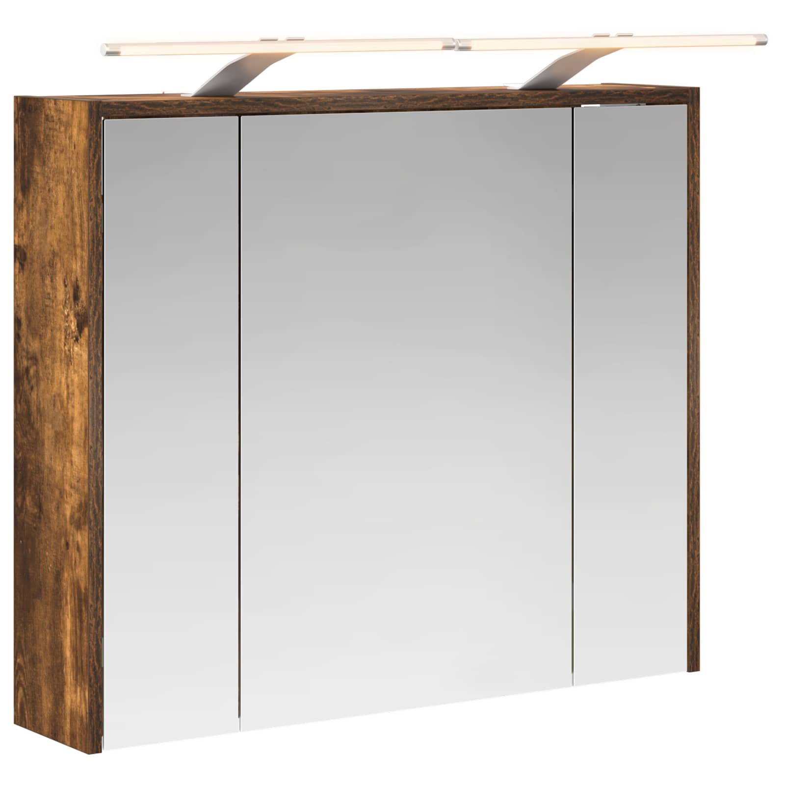 vidaXL Szafka z lustrem do łazienki Dąb wędzony 73,5 x 16 x 62,5 cm