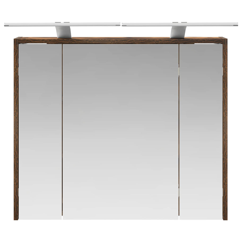 vidaXL Szafka z lustrem do łazienki Dąb wędzony 73,5 x 16 x 62,5 cm