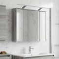 vidaXL Szafka z lustrem do łazienki Szary Sonoma 73,5 x 16 x 62,5 cm
