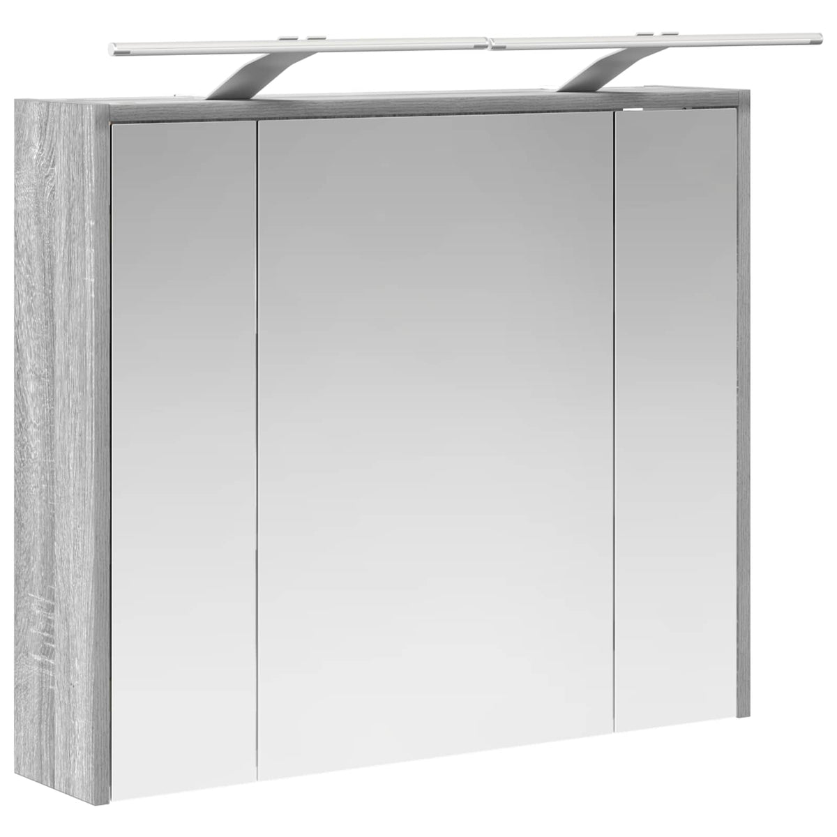 vidaXL Szafka z lustrem do łazienki Szary Sonoma 73,5 x 16 x 62,5 cm