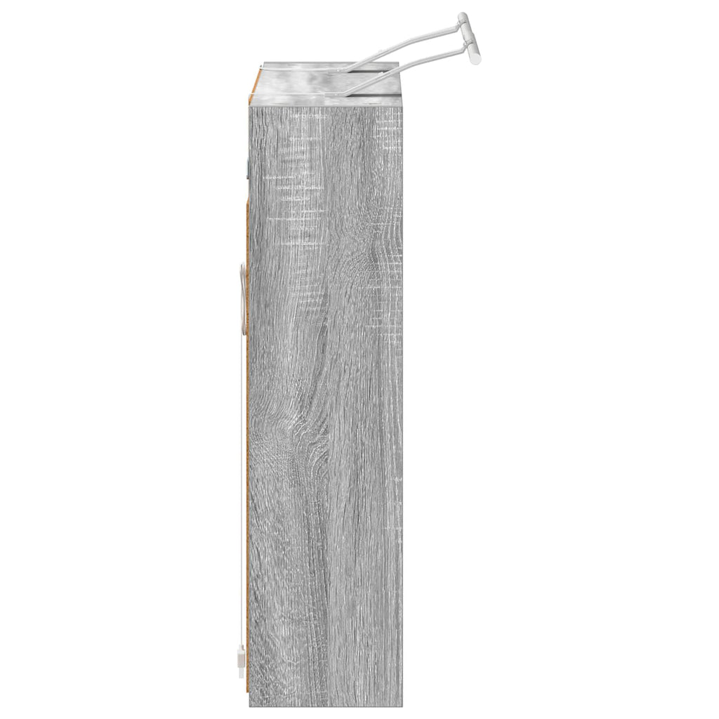 vidaXL Szafka z lustrem do łazienki Szary Sonoma 73,5 x 16 x 62,5 cm
