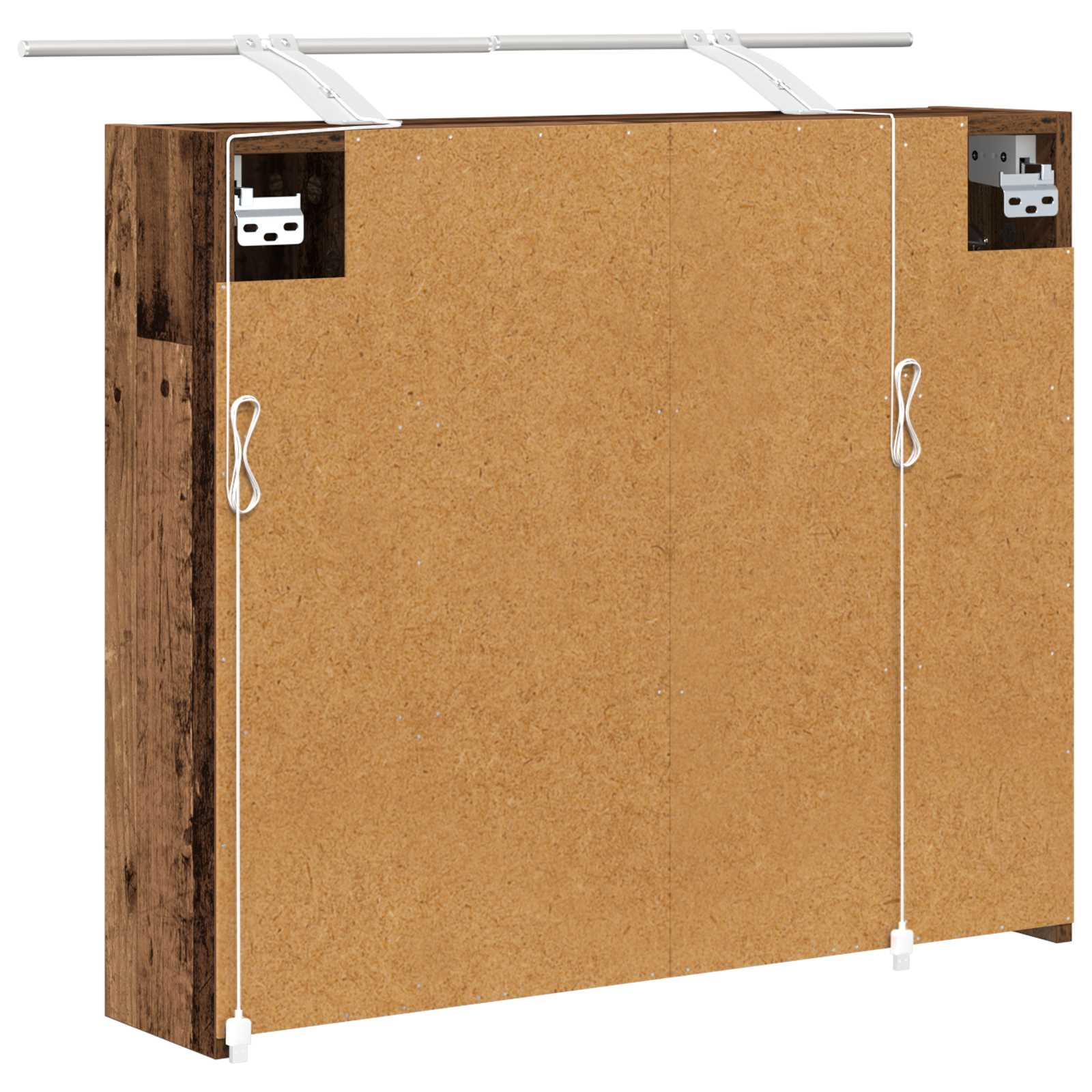 vidaXL Szafka z lustrem do łazienki Stare drewno 73,5 x 16 x 62,5 cm