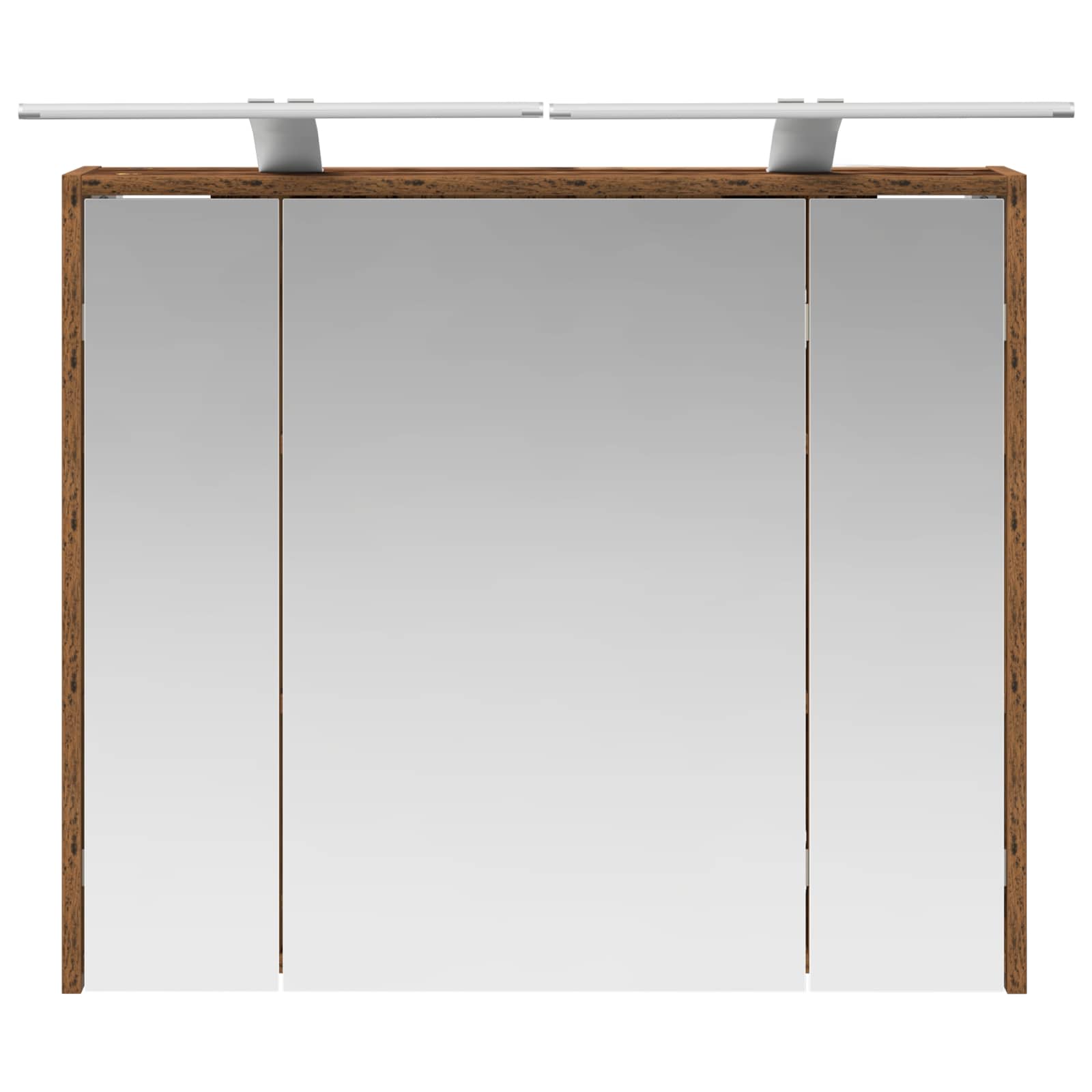 vidaXL Szafka z lustrem do łazienki Stare drewno 73,5 x 16 x 62,5 cm