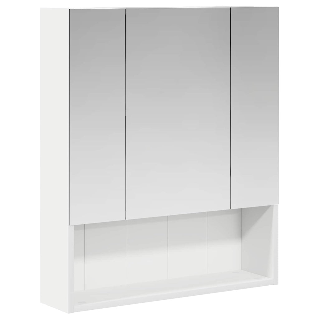 vidaXL Szafka z lustrem do łazienki z półką Biały 60 x 14.5 x 70 cm