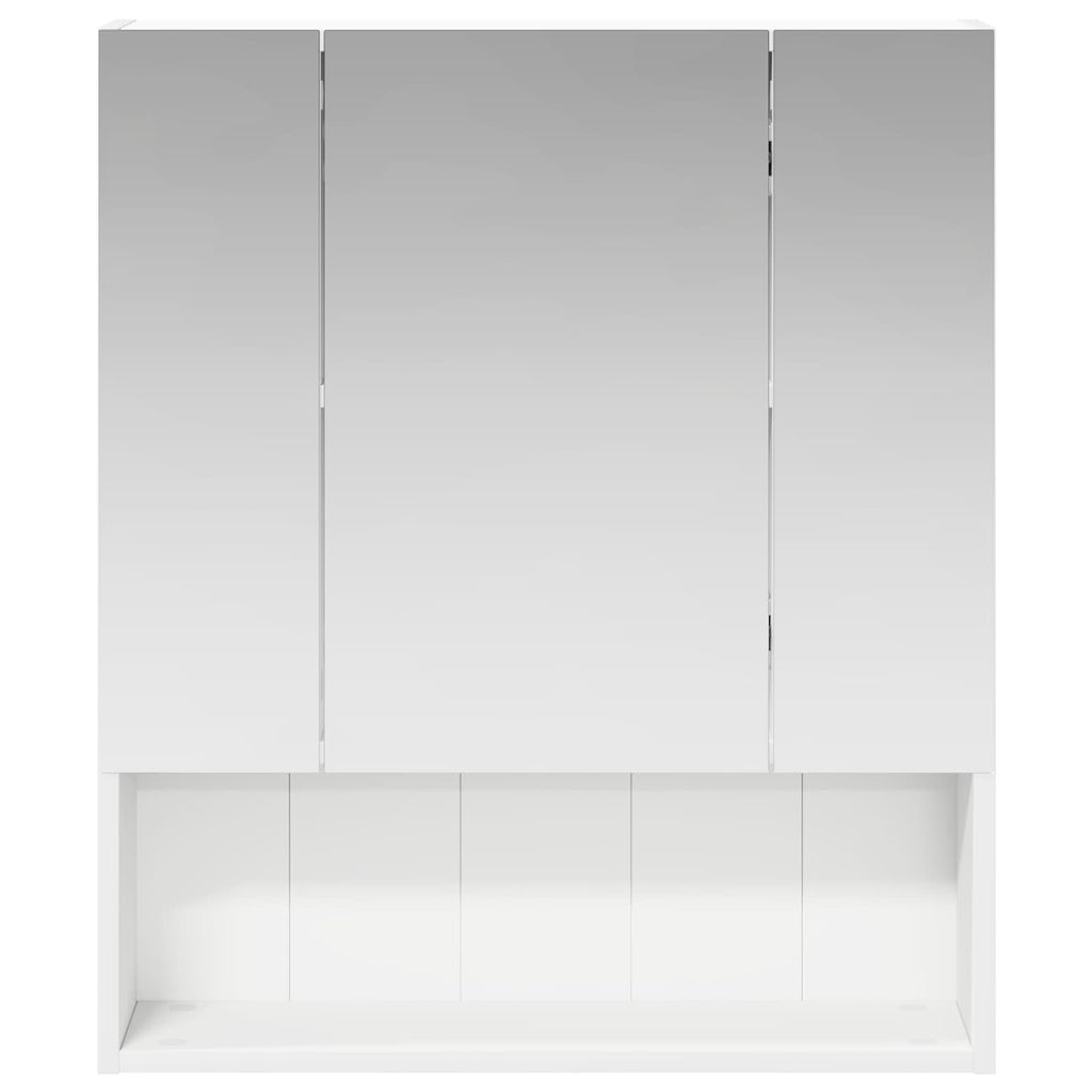 vidaXL Szafka z lustrem do łazienki z półką Biały 60 x 14.5 x 70 cm