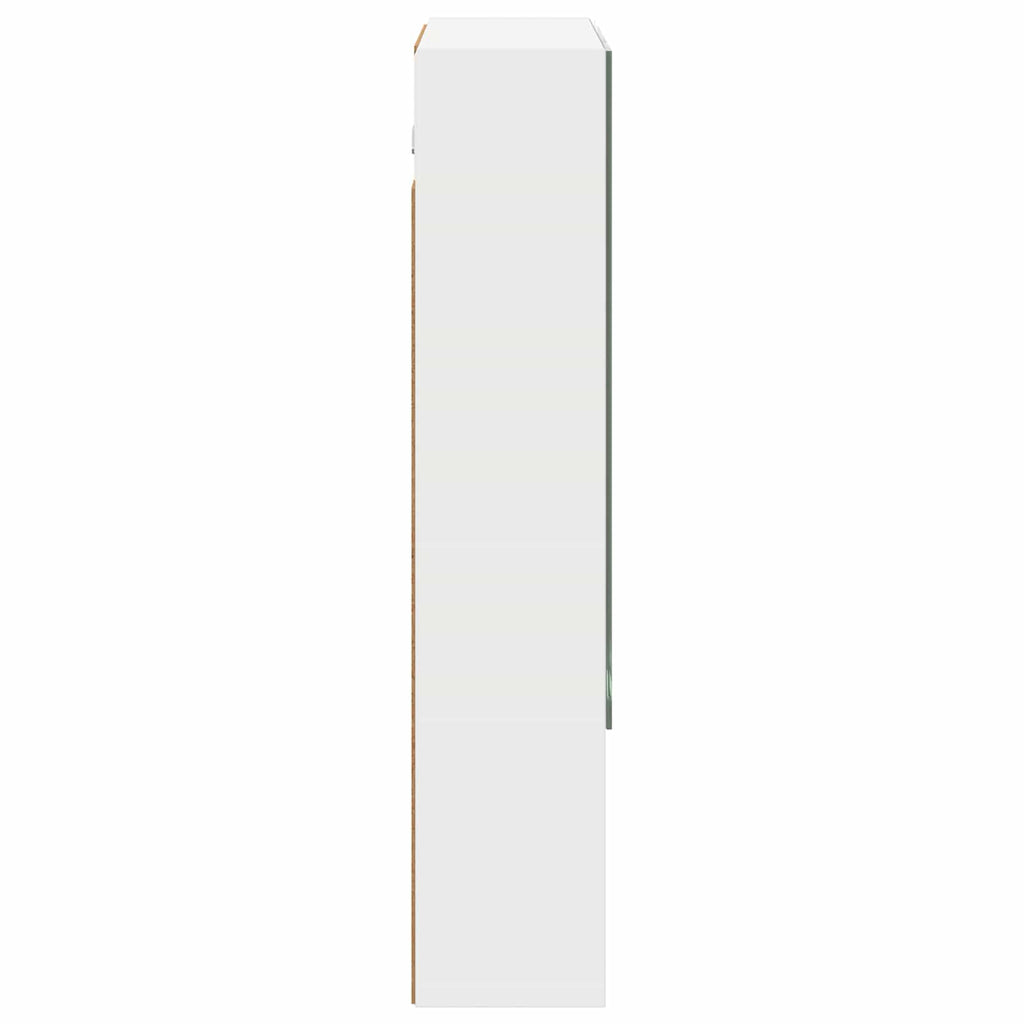 vidaXL Szafka z lustrem do łazienki z półką Biały 60 x 14.5 x 70 cm