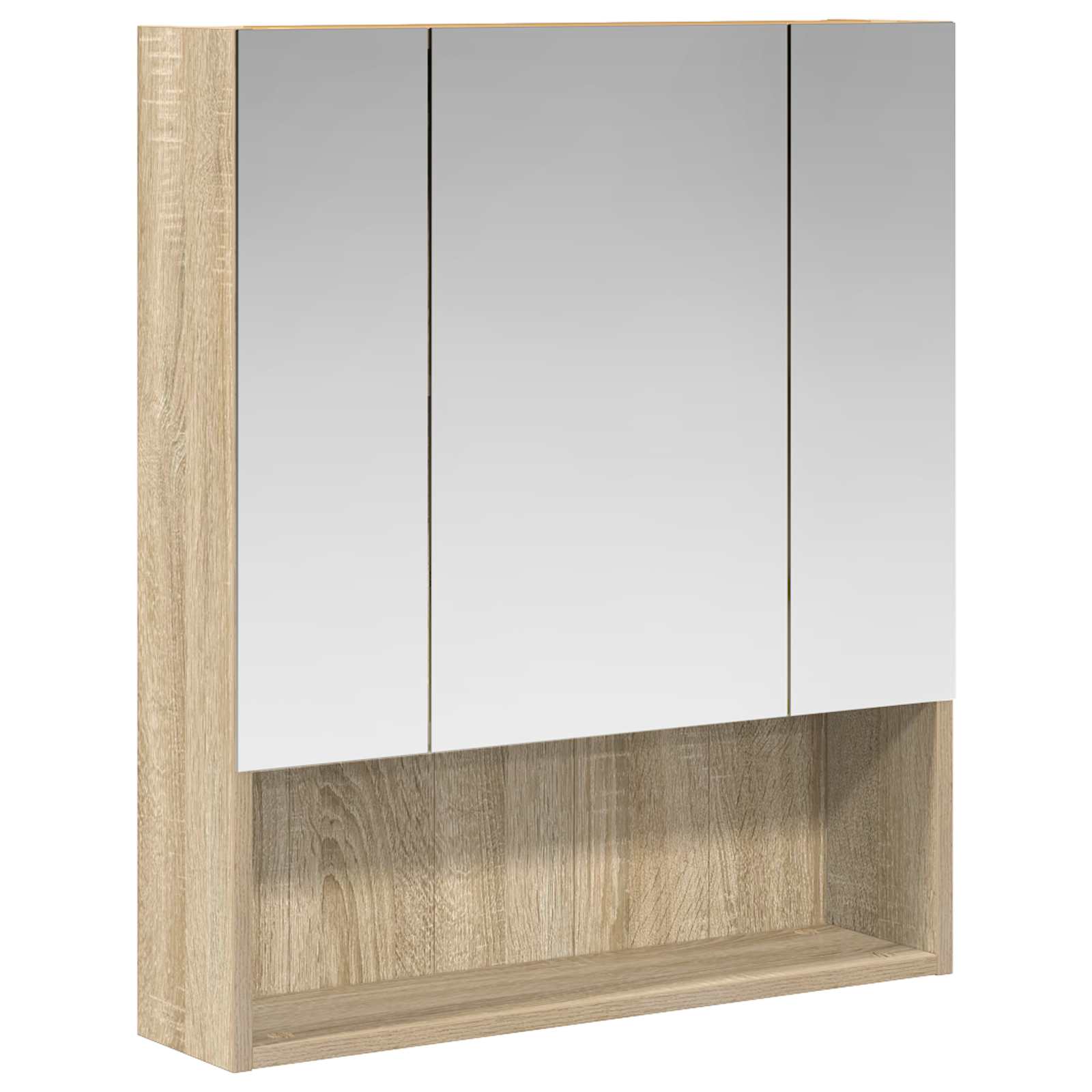 vidaXL Szafka z lustrem do łazienki Dąb Sonoma 60 x 14.5 x 70 cm