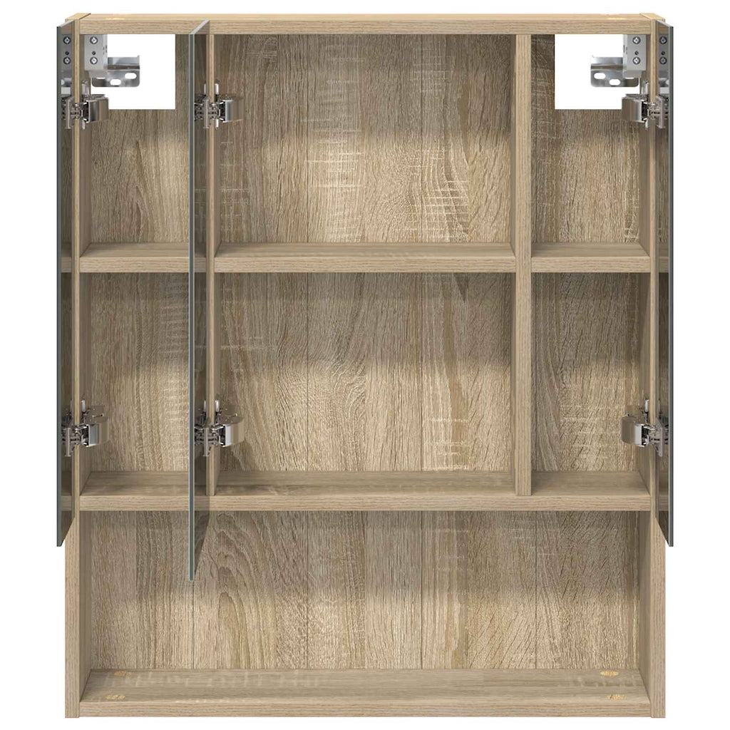 vidaXL Szafka z lustrem do łazienki Dąb Sonoma 60 x 14.5 x 70 cm