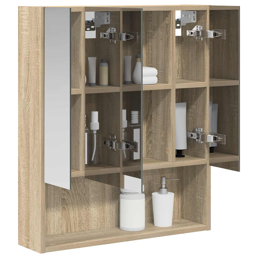 vidaXL Szafka z lustrem do łazienki Dąb Sonoma 60 x 14.5 x 70 cm