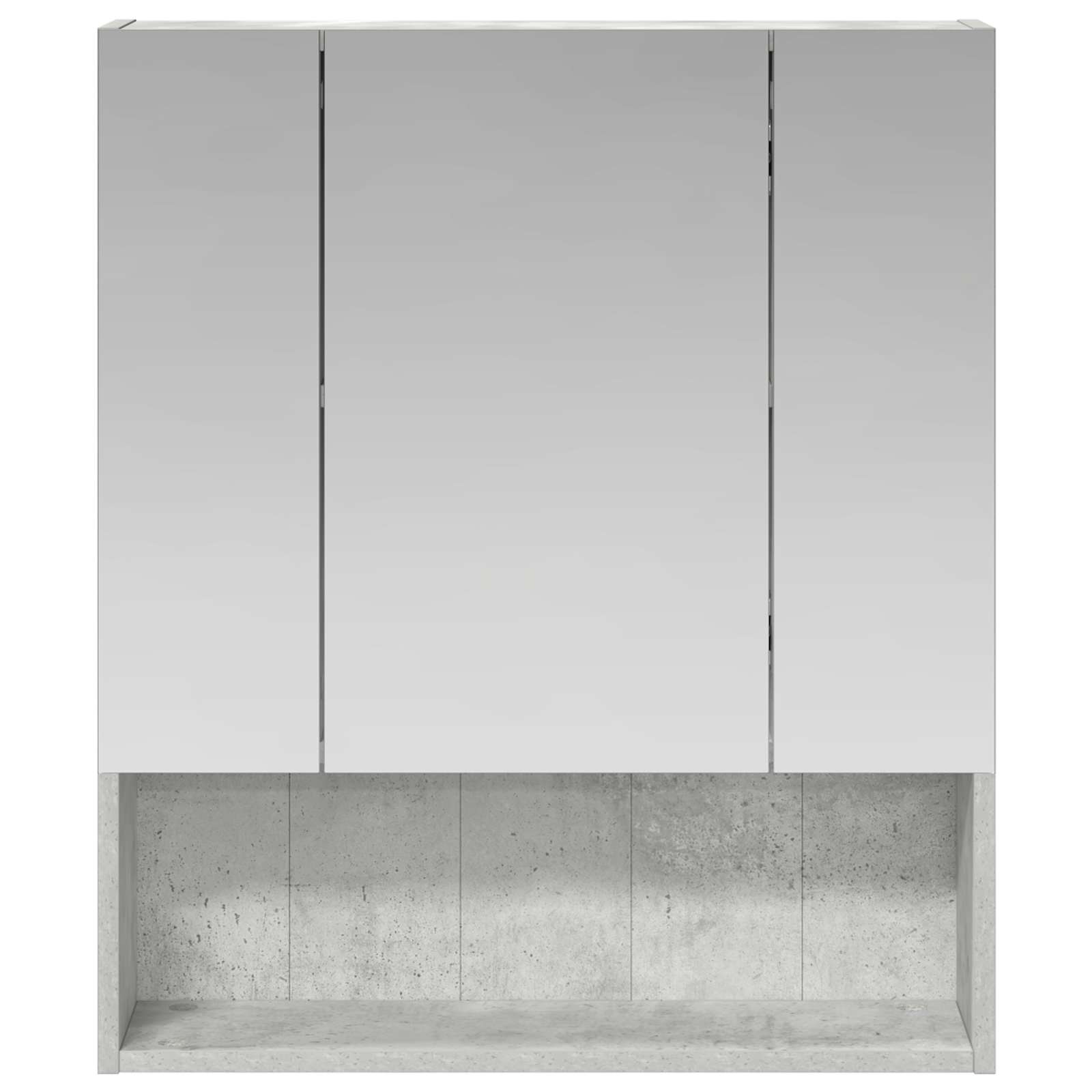 vidaXL Szafka z lustrem do łazienki Betonowy szary 60 x 14.5 x 70 cm