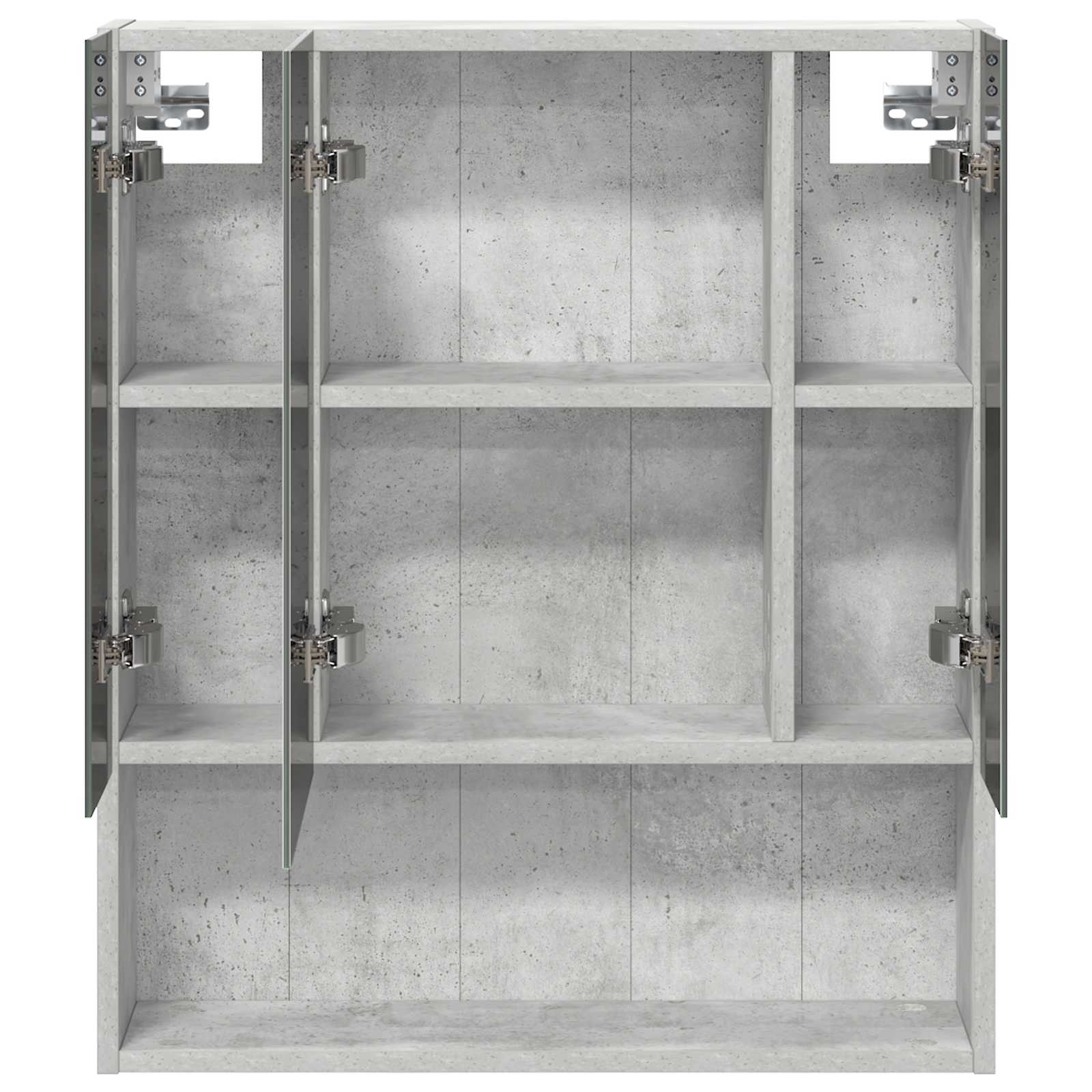 vidaXL Szafka z lustrem do łazienki Betonowy szary 60 x 14.5 x 70 cm