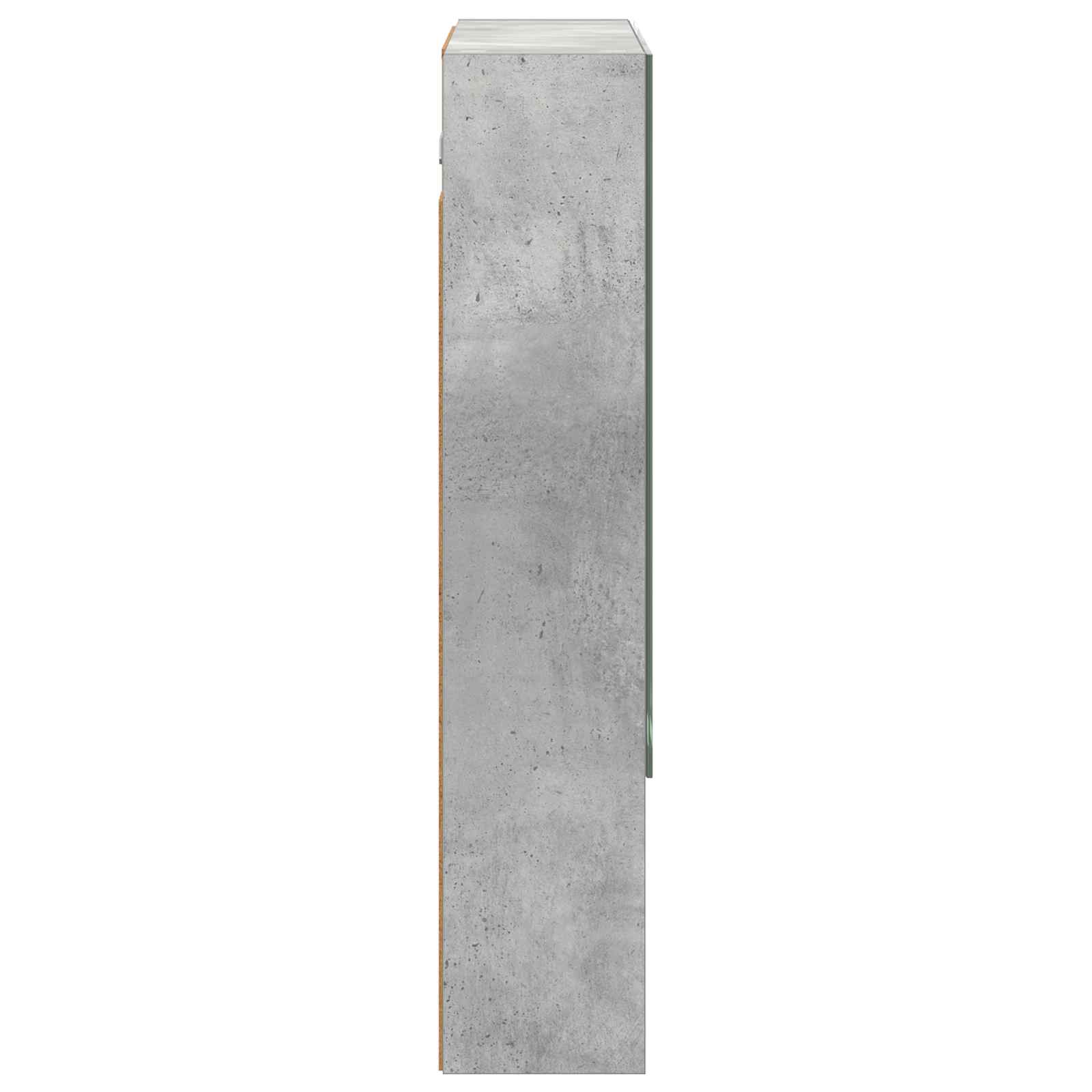 vidaXL Szafka z lustrem do łazienki Betonowy szary 60 x 14.5 x 70 cm
