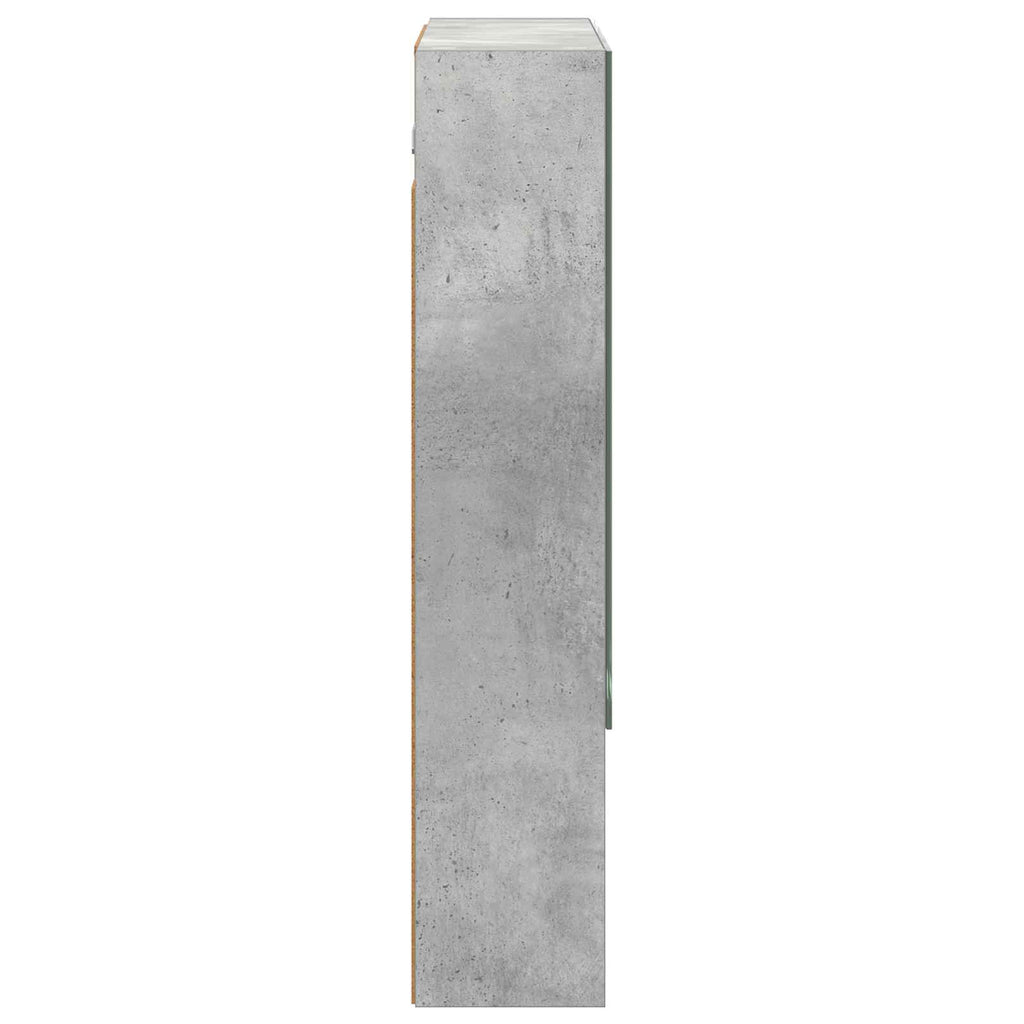vidaXL Szafka z lustrem do łazienki Betonowy szary 60 x 14.5 x 70 cm
