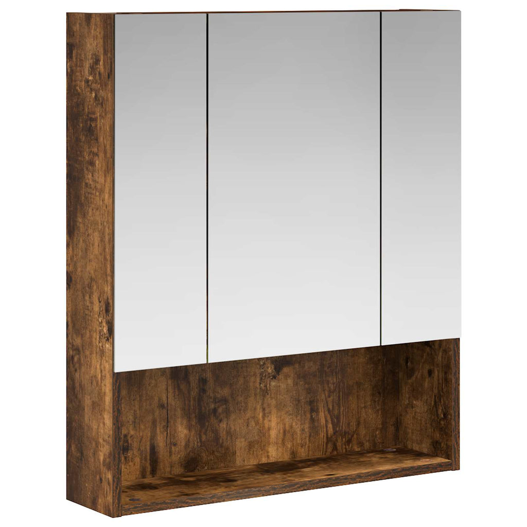 vidaXL Szafka z lustrem do łazienki Dąb wędzony 60 x 14.5 x 70 cm