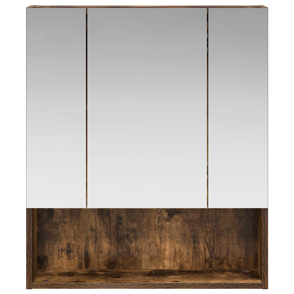 vidaXL Szafka z lustrem do łazienki Dąb wędzony 60 x 14.5 x 70 cm