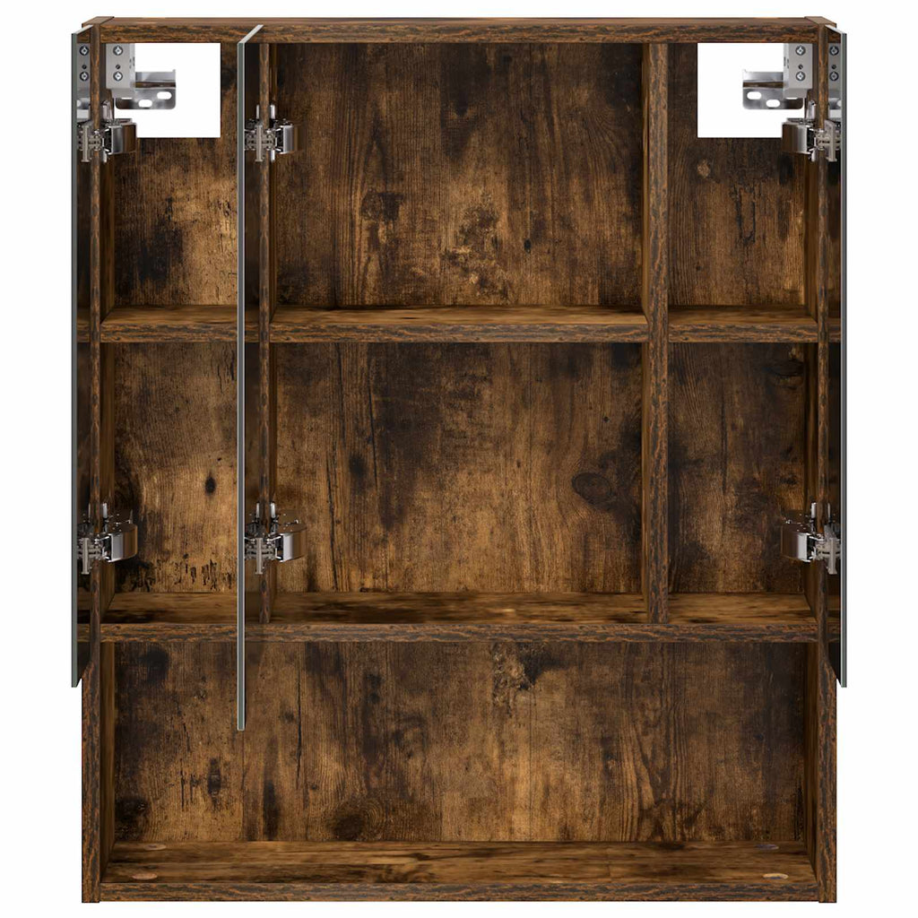vidaXL Szafka z lustrem do łazienki Dąb wędzony 60 x 14.5 x 70 cm