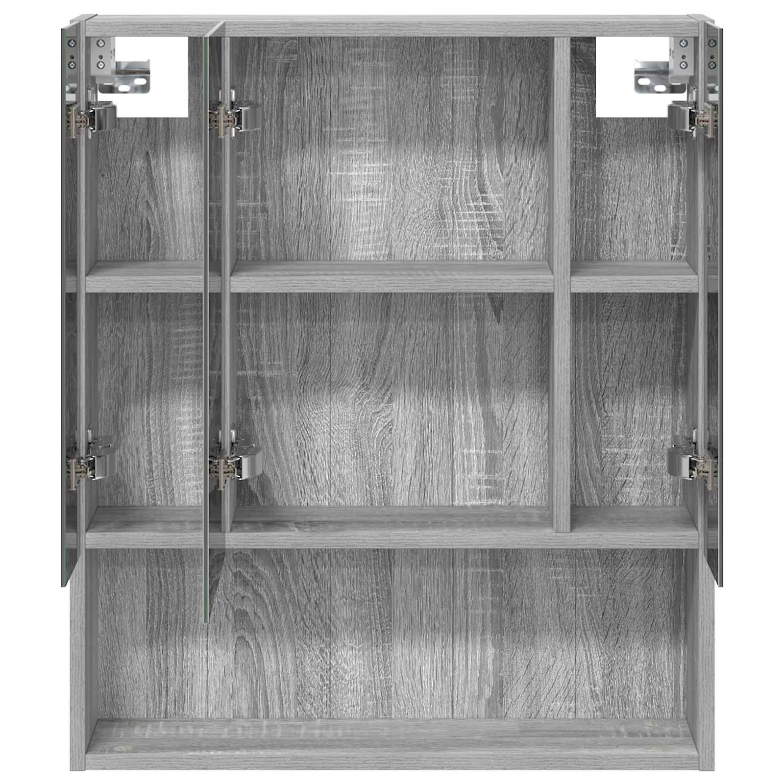 vidaXL Szafka z lustrem do łazienki Szary Sonoma 60 x 14.5 x 70 cm