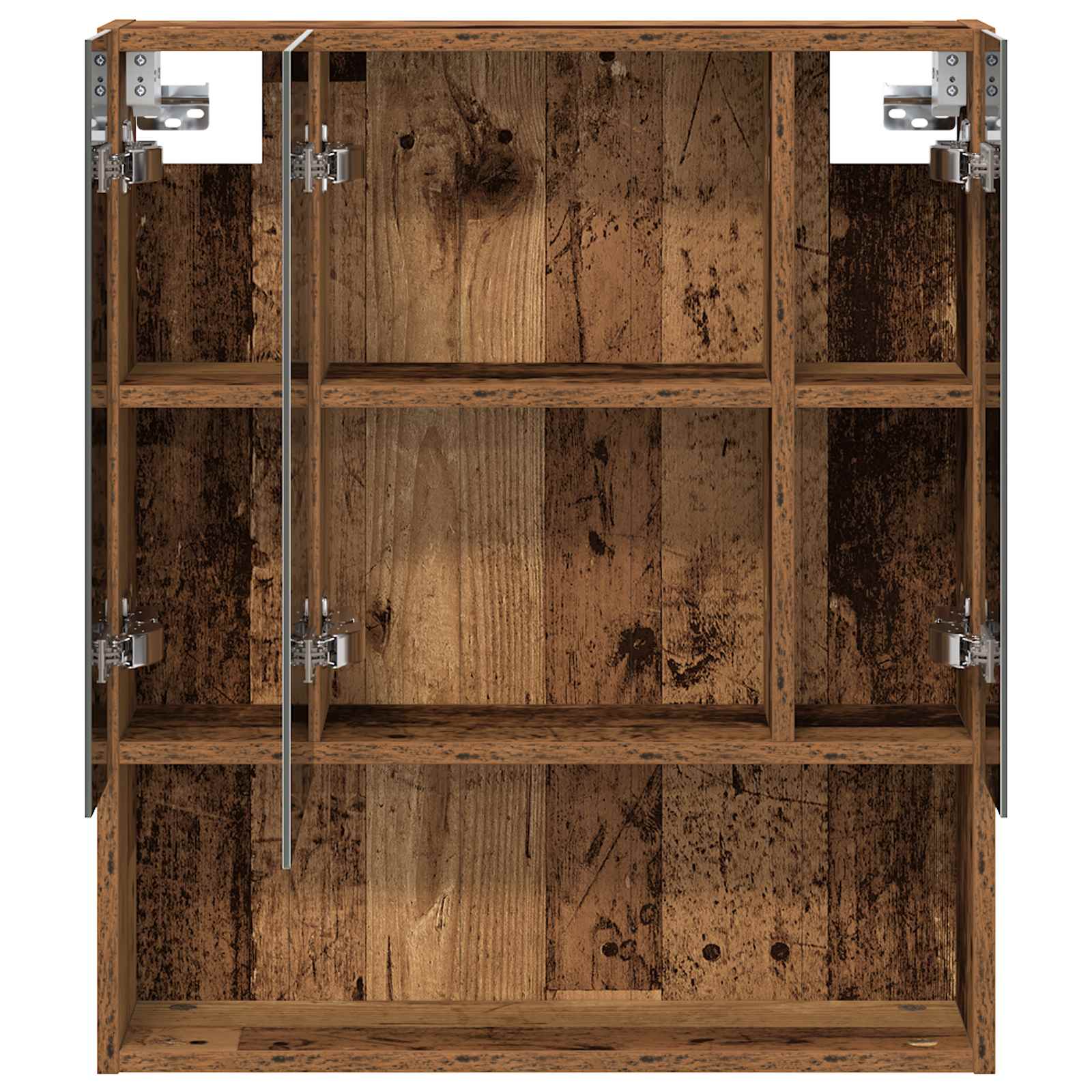 vidaXL Szafka z lustrem do łazienki Stare drewno 60 x 14.5 x 70 cm
