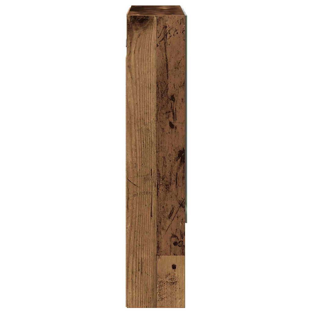 vidaXL Szafka z lustrem do łazienki Stare drewno 60 x 14.5 x 70 cm