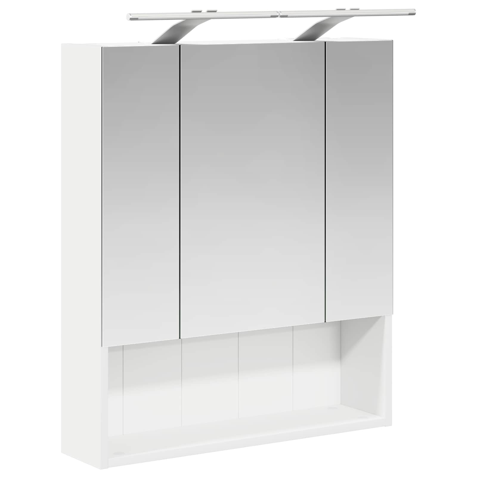 vidaXL Szafka z lustrem do łazienki z półką Biały 60 x 14.5 x 70 cm