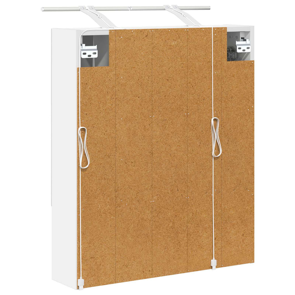 vidaXL Szafka z lustrem do łazienki z półką Biały 60 x 14.5 x 70 cm