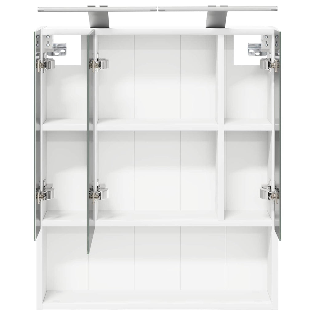 vidaXL Szafka z lustrem do łazienki z półką Biały 60 x 14.5 x 70 cm