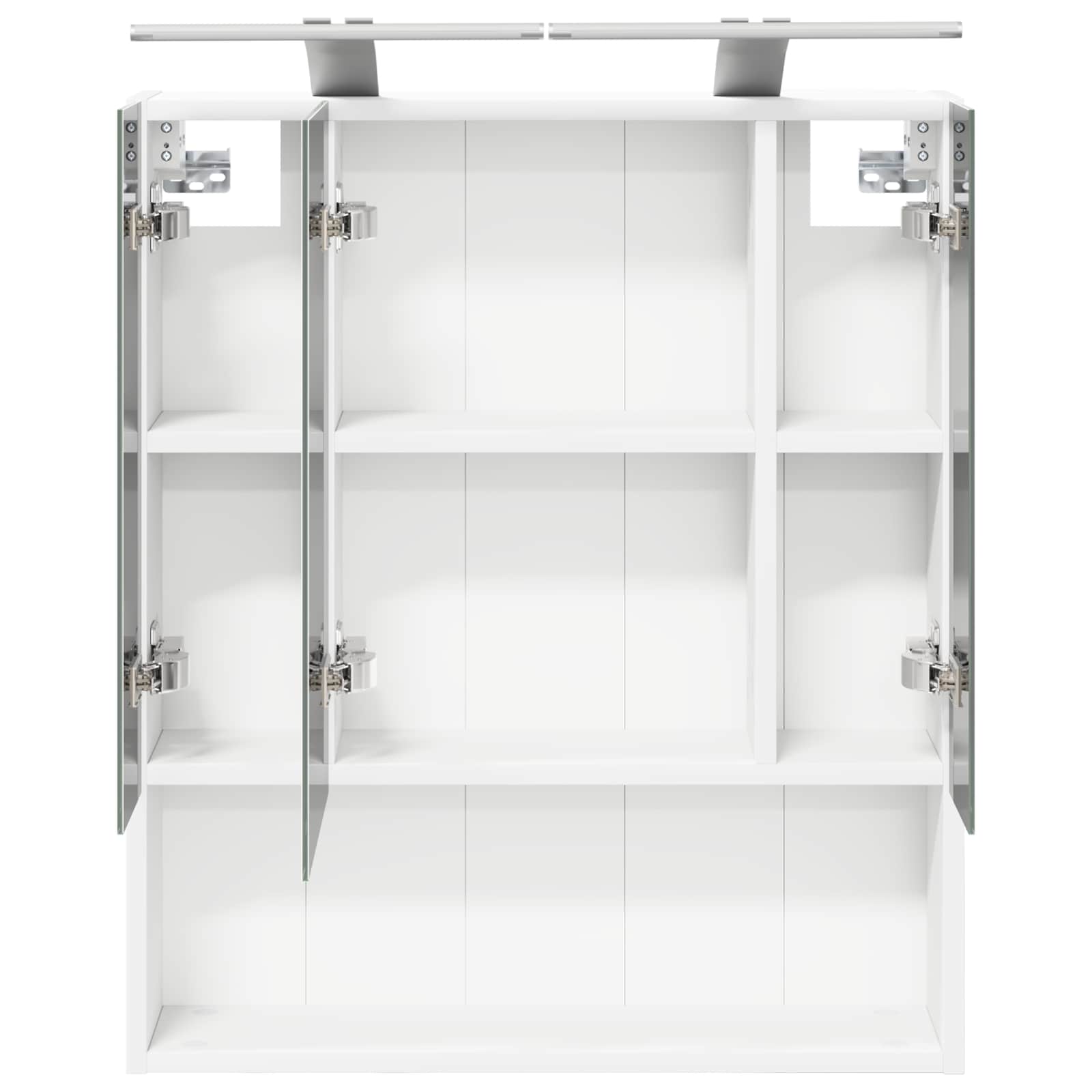 vidaXL Szafka z lustrem do łazienki z półką Biały 60 x 14.5 x 70 cm