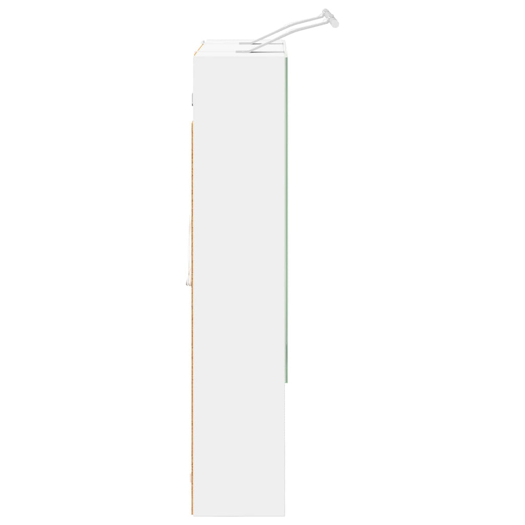 vidaXL Szafka z lustrem do łazienki z półką Biały 60 x 14.5 x 70 cm