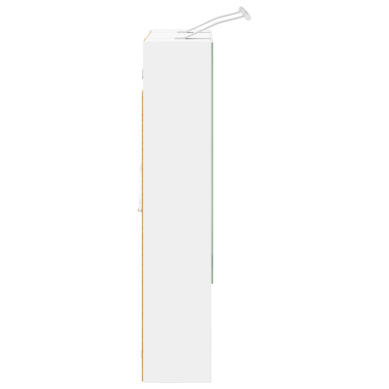 vidaXL Szafka z lustrem do łazienki z półką Biały 60 x 14.5 x 70 cm