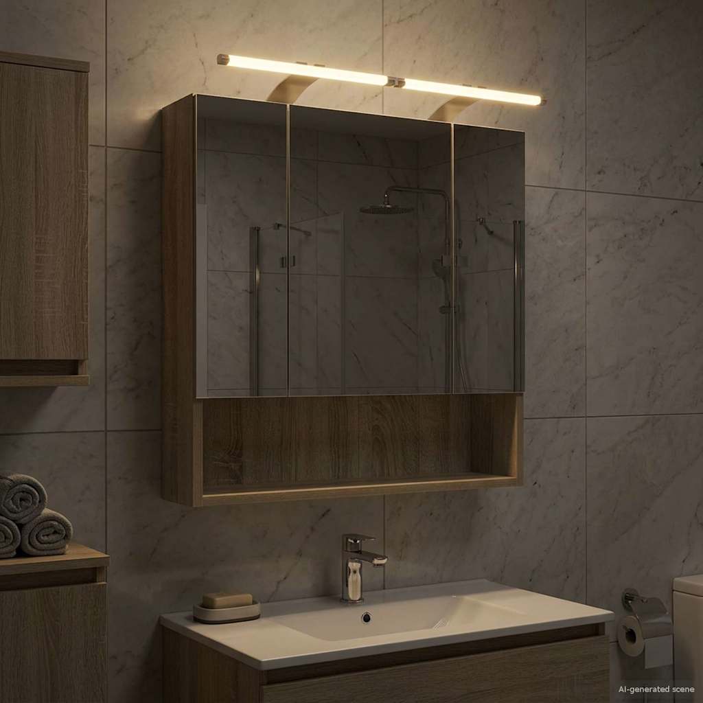 vidaXL Szafka z lustrem do łazienki Dąb Sonoma 60 x 14.5 x 70 cm