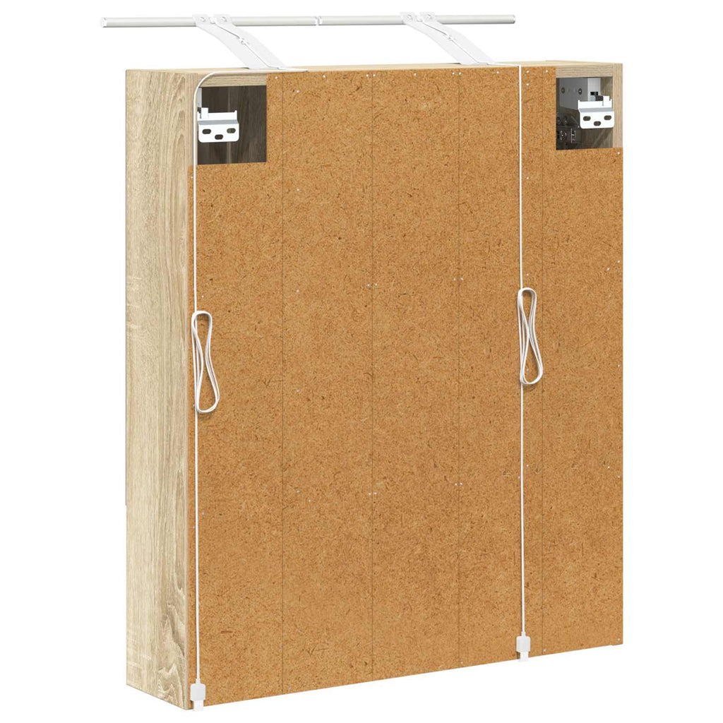 vidaXL Szafka z lustrem do łazienki Dąb Sonoma 60 x 14.5 x 70 cm