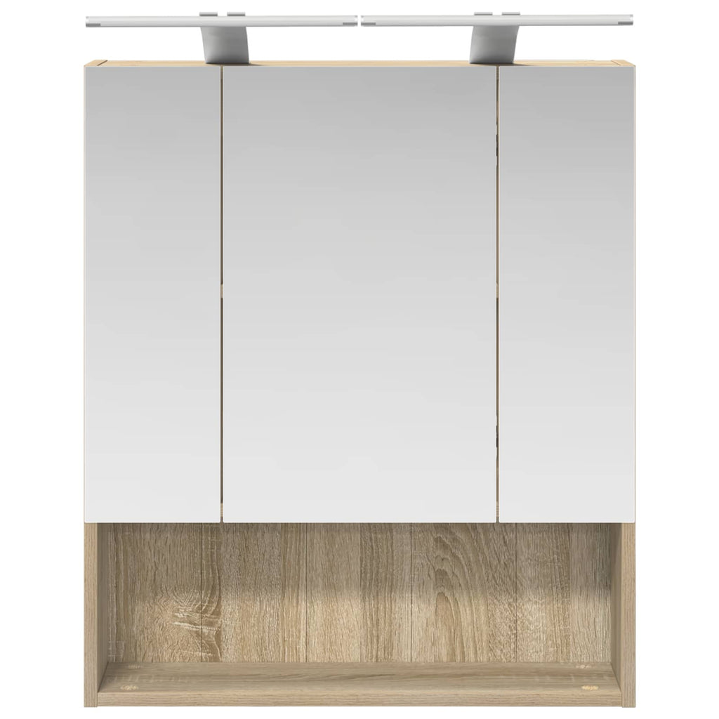 vidaXL Szafka z lustrem do łazienki Dąb Sonoma 60 x 14.5 x 70 cm
