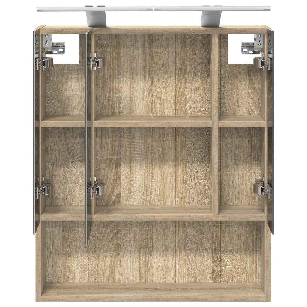 vidaXL Szafka z lustrem do łazienki Dąb Sonoma 60 x 14.5 x 70 cm