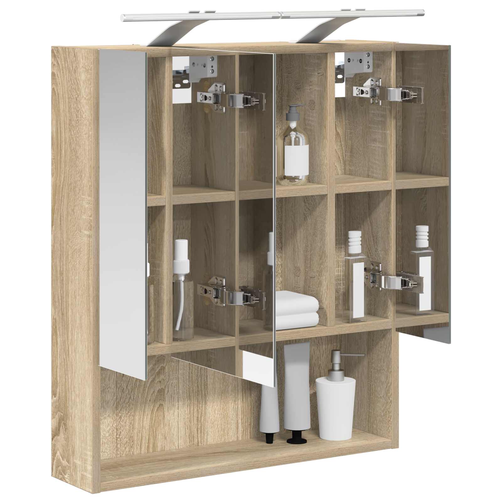 vidaXL Szafka z lustrem do łazienki Dąb Sonoma 60 x 14.5 x 70 cm