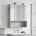 vidaXL Szafka z lustrem do łazienki Betonowy szary 60 x 14.5 x 70 cm
