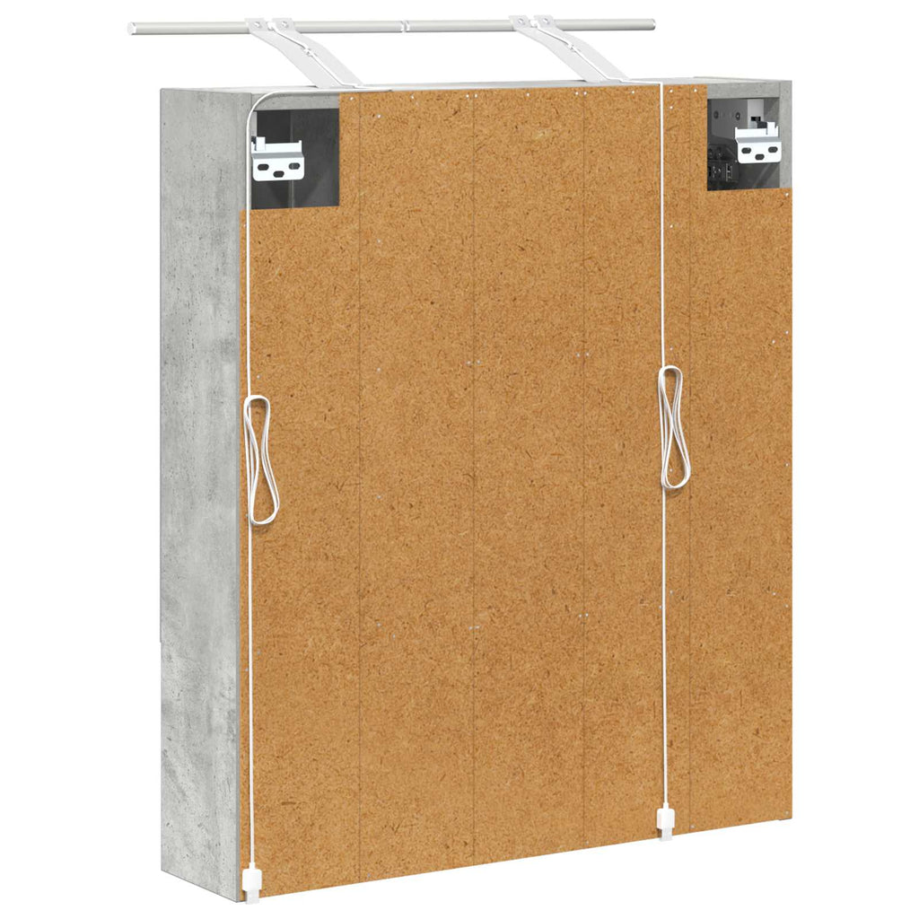 vidaXL Szafka z lustrem do łazienki Betonowy szary 60 x 14.5 x 70 cm