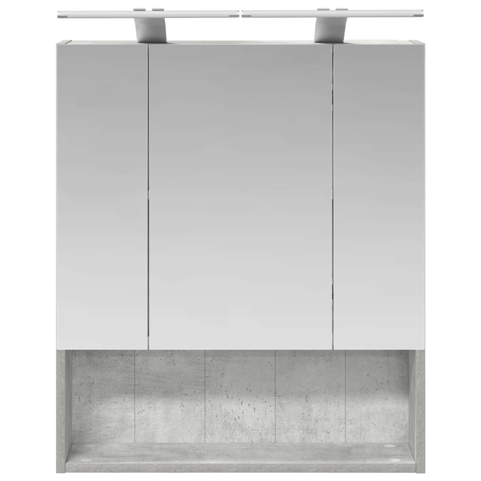 vidaXL Szafka z lustrem do łazienki Betonowy szary 60 x 14.5 x 70 cm