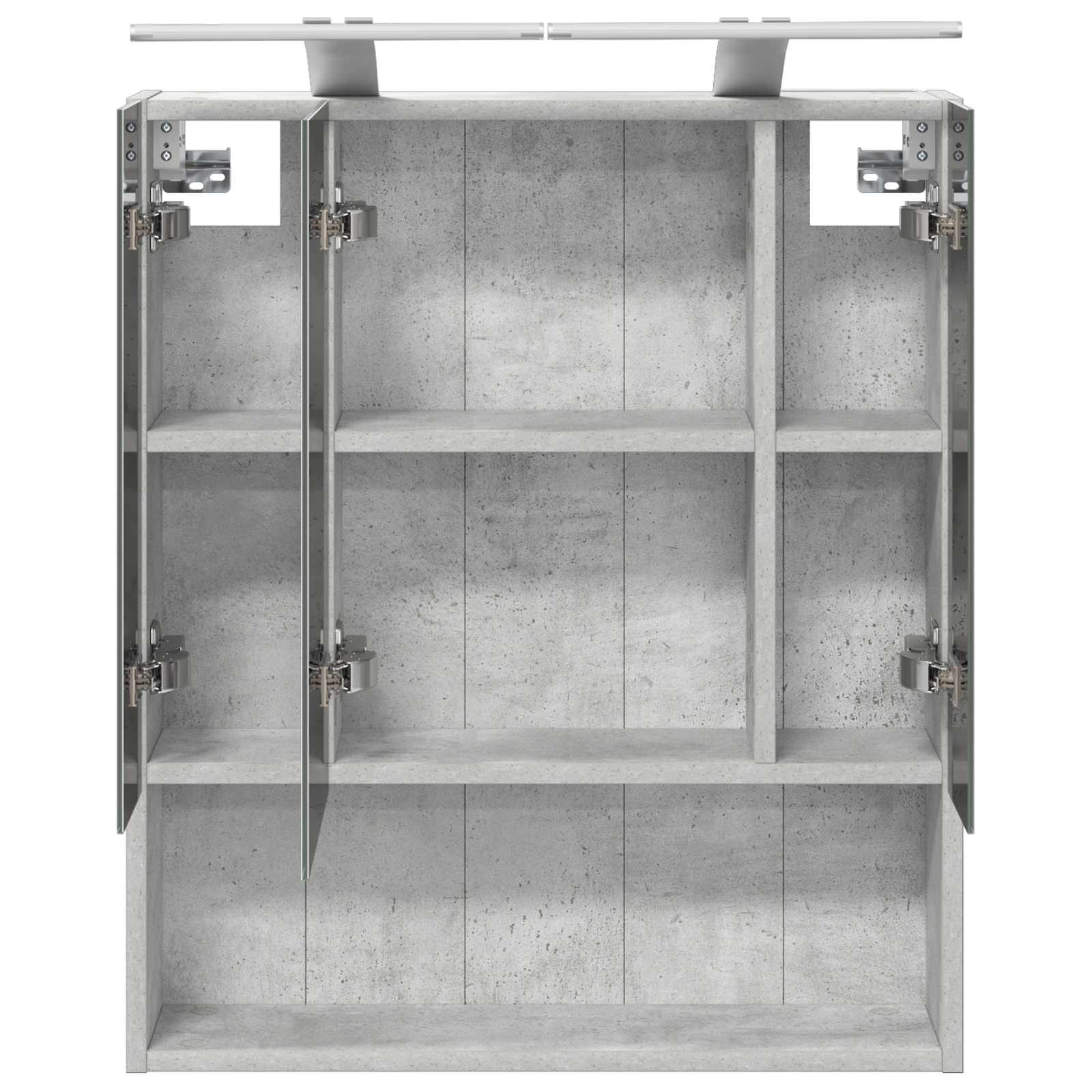 vidaXL Szafka z lustrem do łazienki Betonowy szary 60 x 14.5 x 70 cm