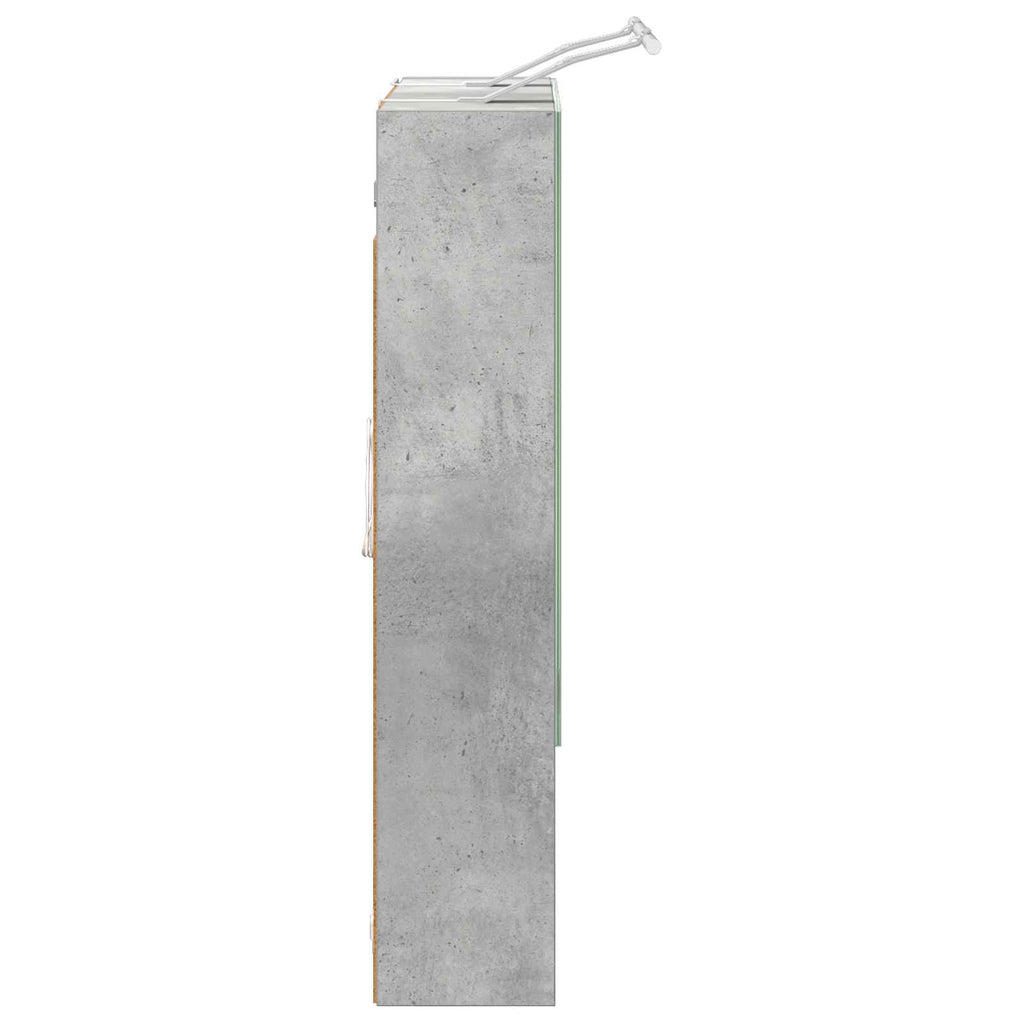 vidaXL Szafka z lustrem do łazienki Betonowy szary 60 x 14.5 x 70 cm