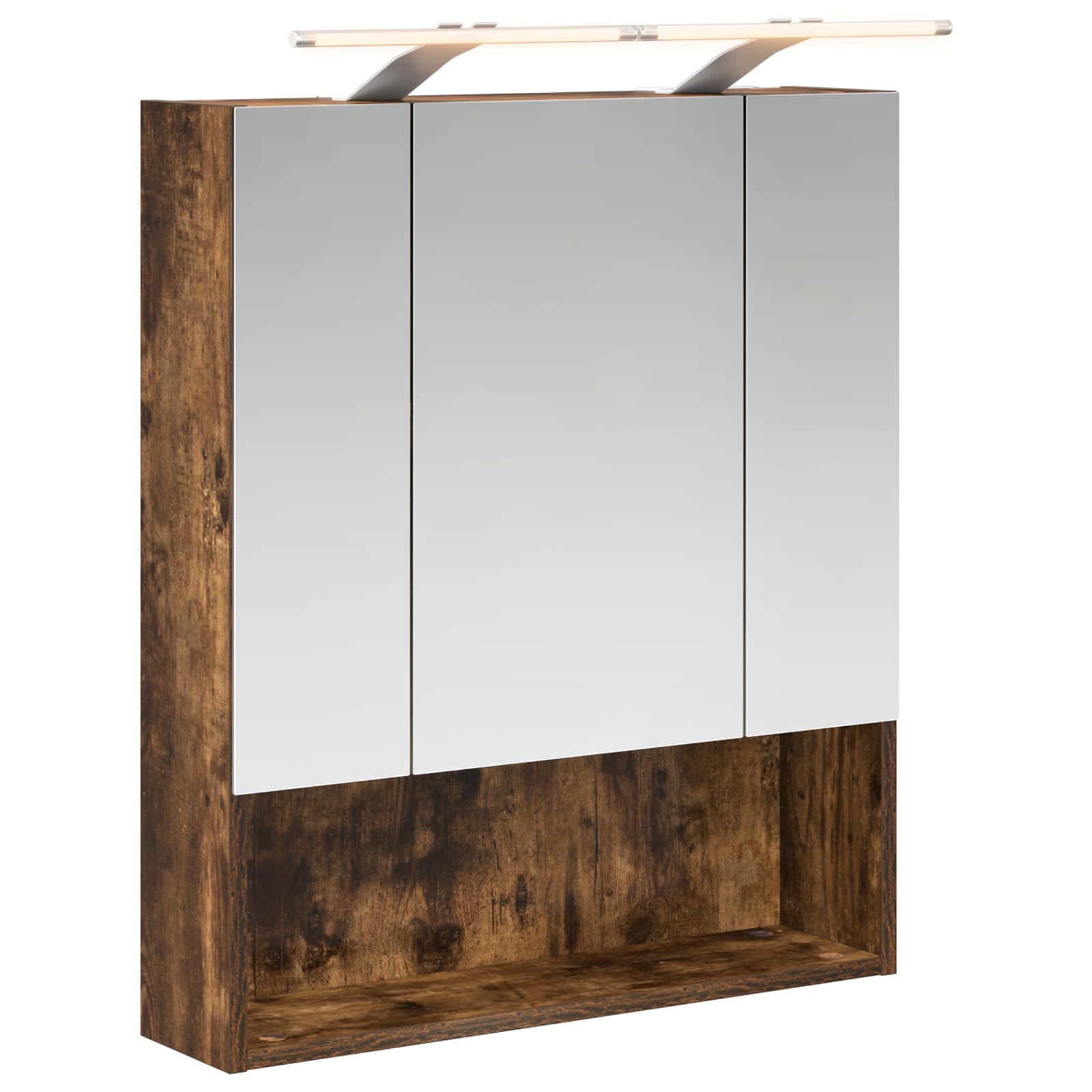 vidaXL Szafka z lustrem do łazienki Dąb wędzony 60 x 14.5 x 70 cm