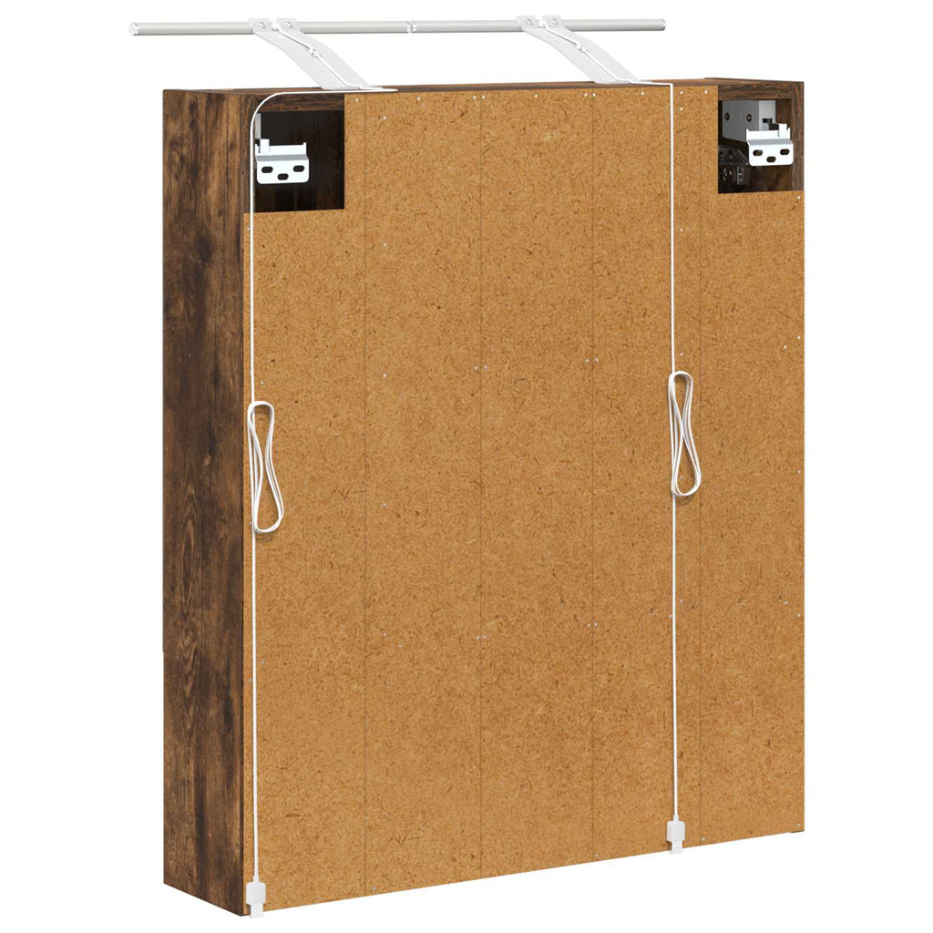 vidaXL Szafka z lustrem do łazienki Dąb wędzony 60 x 14.5 x 70 cm