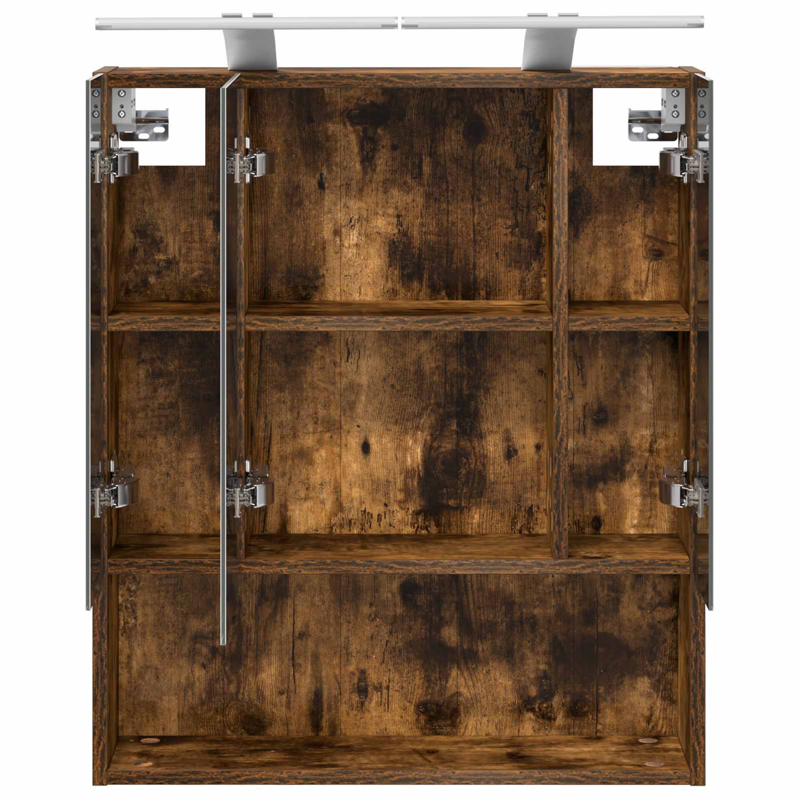 vidaXL Szafka z lustrem do łazienki Dąb wędzony 60 x 14.5 x 70 cm