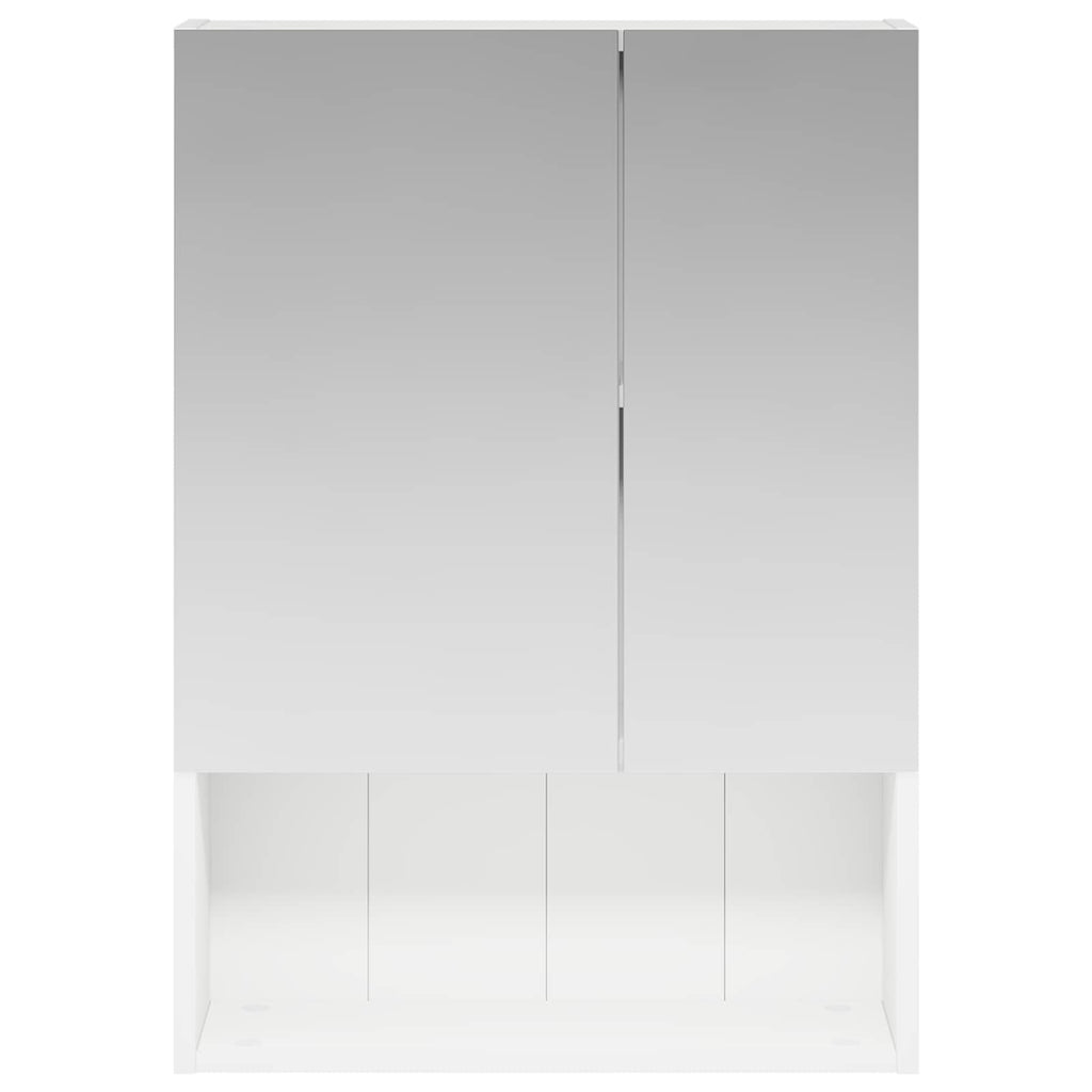vidaXL Szafka z lustrem do łazienki z półką Biały 50 x 14,5 x 70 cm