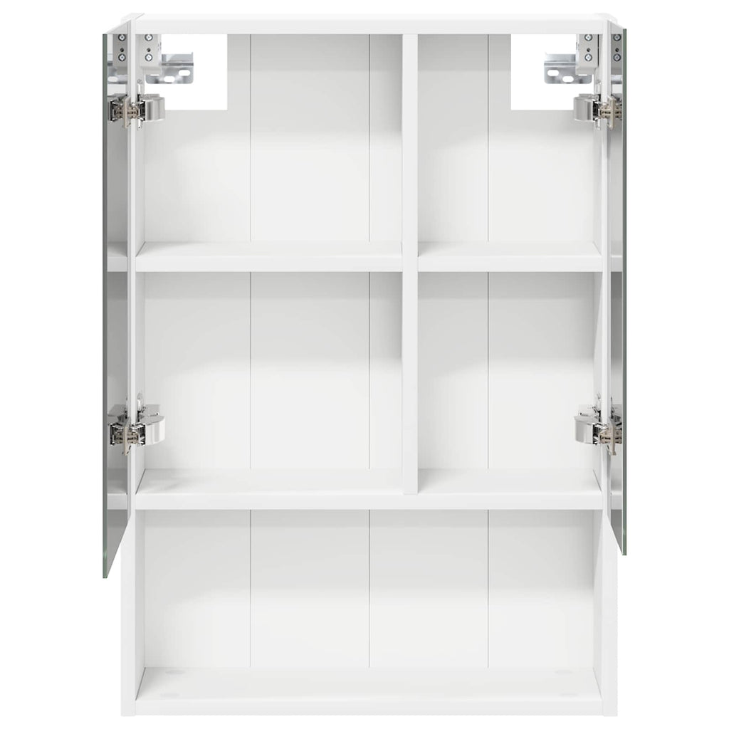 vidaXL Szafka z lustrem do łazienki z półką Biały 50 x 14,5 x 70 cm