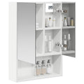 vidaXL Szafka z lustrem do łazienki z półką Biały 50 x 14,5 x 70 cm
