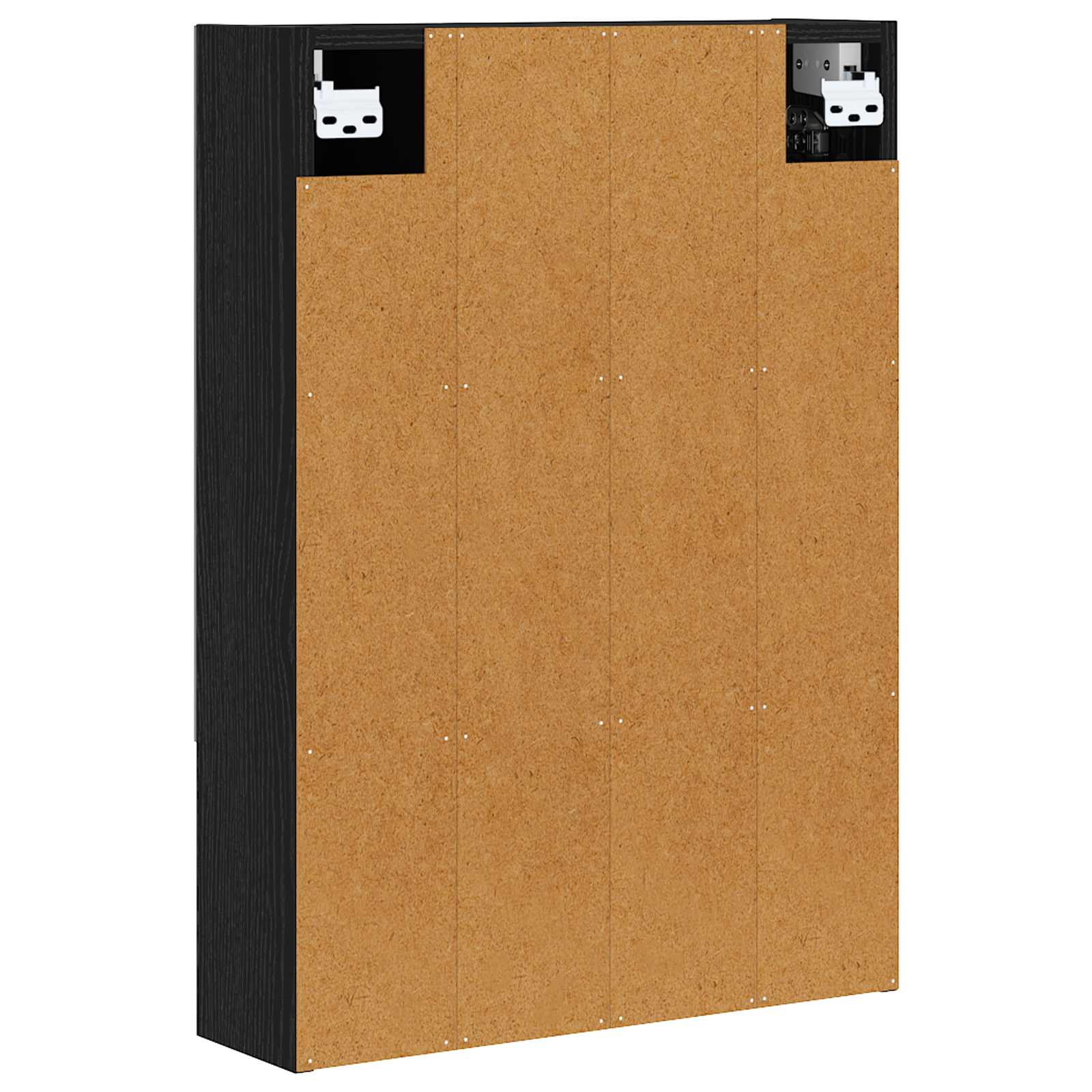 vidaXL Szafka z lustrem do łazienki Czarny Dąb 50 x 14,5 x 70 cm