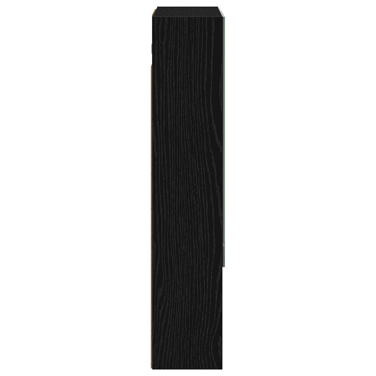 vidaXL Szafka z lustrem do łazienki Czarny Dąb 50 x 14,5 x 70 cm