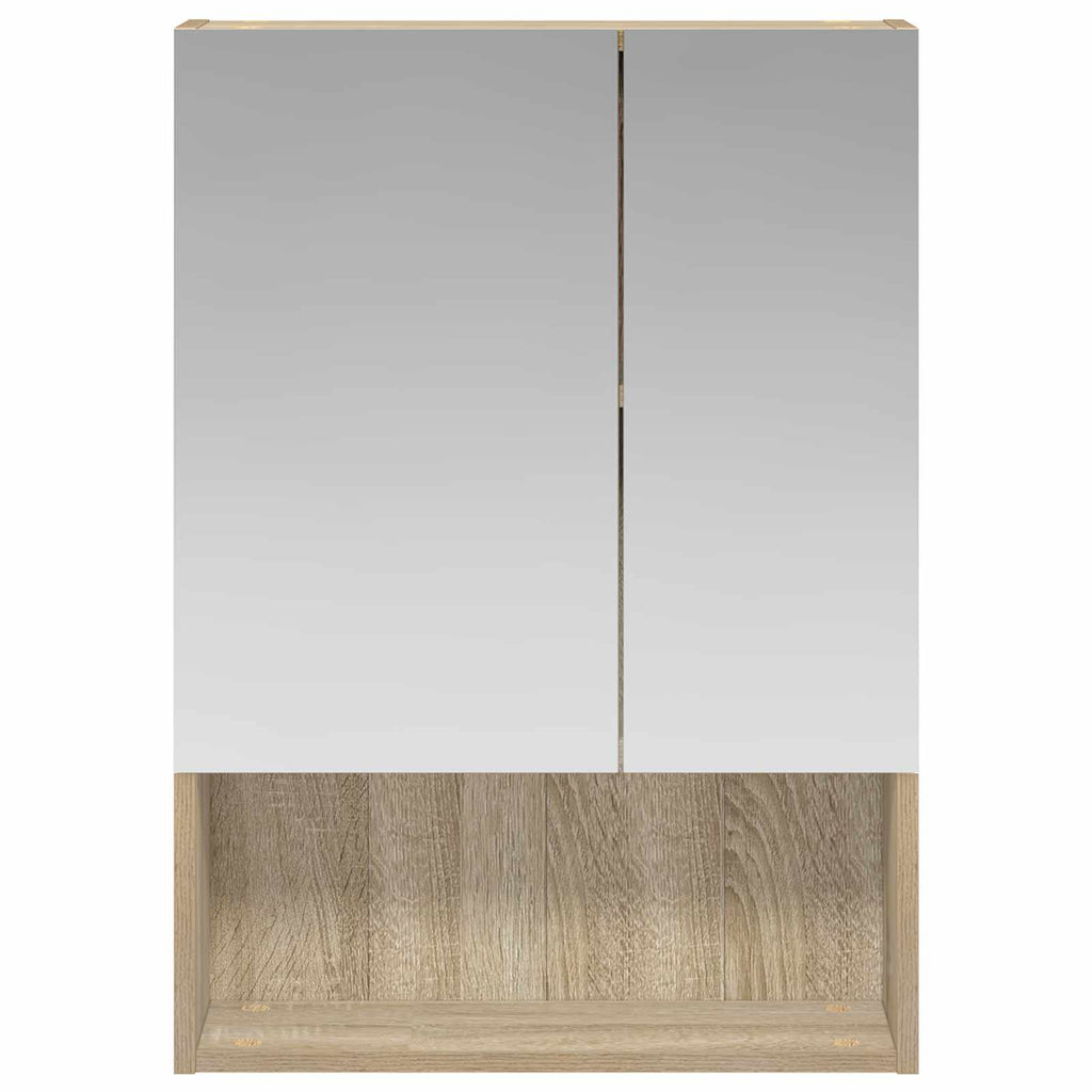 vidaXL Szafka z lustrem do łazienki Dąb Sonoma 50 x 14,5 x 70 cm